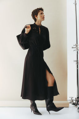 Vestido de algod?n con detalles de encaje - H&m фото 7