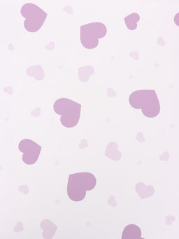 Цена за 20 шт. Пленка для цветов, «Сердца на белом», сиреневый, 57×57 см