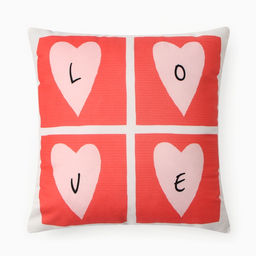 Подушка Этель Love, 40*40 см, 100% п/э, велюр