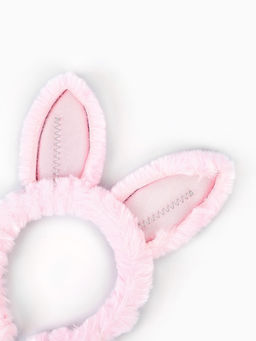 Ободок для волос детский «Пушистый зайка», цвет розовый