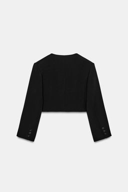 BLAZER CORTA HOMBRERAS / Negro - Zara фото 8
