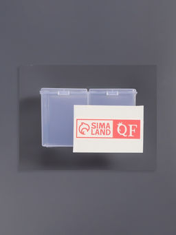 Контейнер для хранения мелочей, 2 секции, 6.7×12.5×7.5 см, МИКС