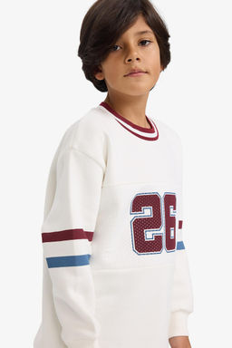 Bisiklet Yaka Bask_l_ __i Yumu_ak T_yl_ Sweatshirt Erkek _ocuk - Defacto фото 3
