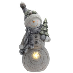 Фигурка декоративная "Снеговик" с подсветкой (АААх3, н/п) , L25 W15 H54 см, 2в.