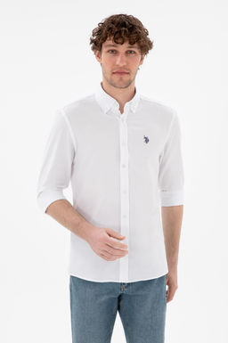 Erkek Beyaz Uzun Kollu Basic G_mlek Sepette S_rpriz _ndirim - U.s. polo assn фото 3