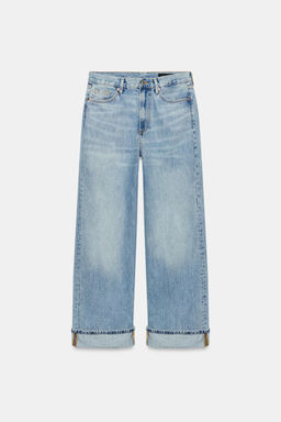 JEANS ZW COLLECTION BAGGY TIRO MEDIO / Azul claro - Zara фото 6