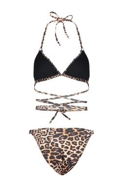 TRENDYOLMILLA Leopar Desenli Ucgen Baglamal? Bikini Tak?m? TBESS23BT00058  фото 15