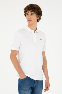Футболка U.S. Polo Assn мужская белая из хлопка  фото 8
