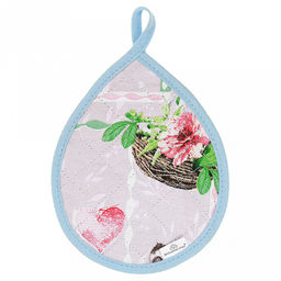 "Весеннее пробуждение" Кухонный комплект: прихватка-варежка 15х30см + прихватка "Капелька" 20х25см, хлопок "Премиум" 191г/м2 - хлопок 100%, наполнитель - ватин 280гр/м2, "Домашняя мода" (Россия)