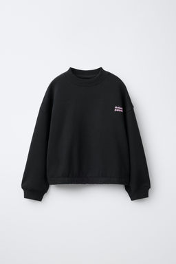 CONJUNTO SUDADERA Y PANTAL?N FELPA TEXTO / Negro - Zara фото 4