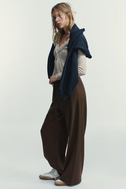 PALAZZO TROUSERS WITH TIE - Zara фото 4