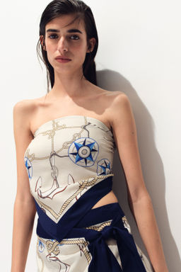Top bandeau efecto pa?uelo en lyocell - H&m фото 2