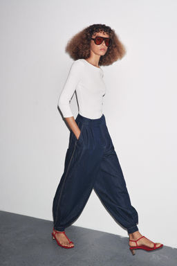 COTTON BOAT NECK T-SHIRT - Zara фото 4