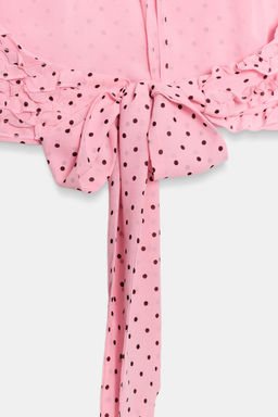 TOP HALTER VOLANTES LUNARES / Chicle - Zara фото 8