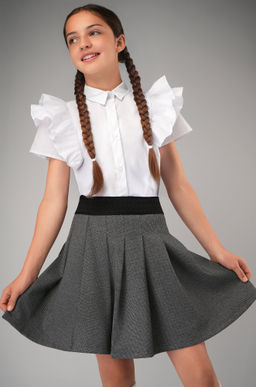 Нарядная блузка для девочки с коротким рукавом Happyfox