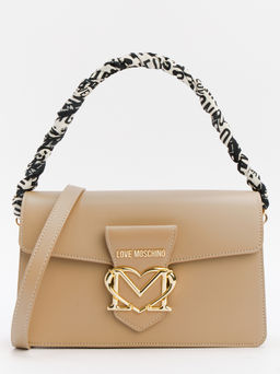 Женская сумка с ручками LOVE MOSCHINO LOVE SCARF Артикул 4192258, серовато-бежевый