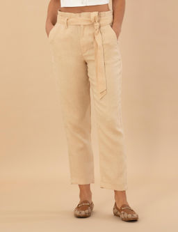 Bej Carrot Fit Keten Pantolon - Pierre cardin фото 2