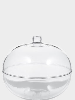 Подставка для торта Magistro «Цветочки», 29×23 см, на ножке, с крышкой-клош, стекло, прозрачная