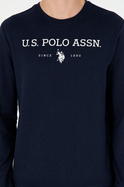Мужской темно-синий свитшот - U.s. polo assn фото 6