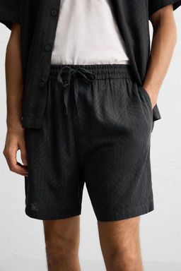 GEOMETRIC JACQUARD BERMUDA SHORTS - Zara фото 5
