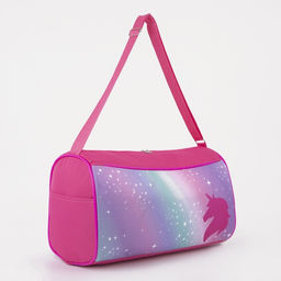 Сумка для фитнеса Единорог на молнии, наружный карман, цвет розовый - NAZAMOK KIDS фото 5