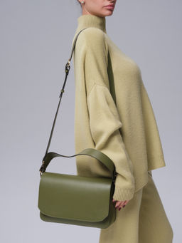 Сумка на плечо Deboro 30512 зеленая водоросль