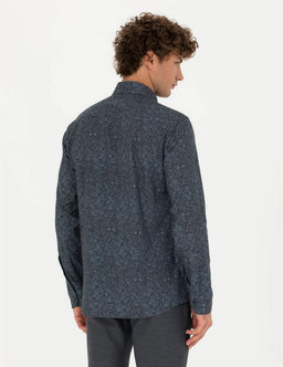 Lacivert Slim Fit Uzun Kollu G_mlek - Pierre cardin фото 5