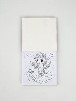 Подарочный набор новогодний, блокнот-раскраска и восковые мелки Лошадка