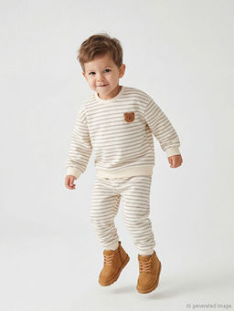 ?izgili Erkek Bebek Sweatshirt ve Pantolon 2li