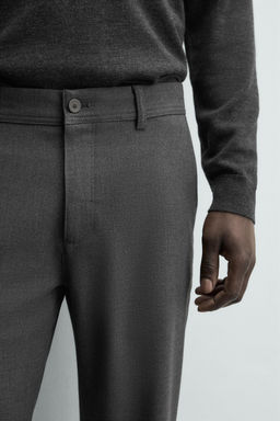 PANTAL?N CHINO ESTRUCTURA CONFORT / Gris / Natural - Zara фото 5
