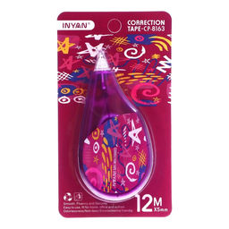 Корректор-лента 12 м х 5 мм, блистер, европодвес, корпус МИКС с рисунком - Simaland фото 4