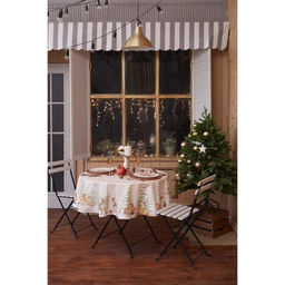Скатерть новогодняя «Этель» Christmas forest, d=150 +/- 3 см с ГМВО, 100% хлопок, саржа 190 г/м²