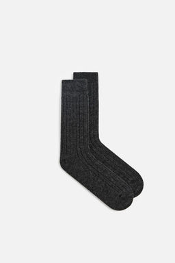CASHMERE BLEND RIBBED SOCKS - Zara фото 2
