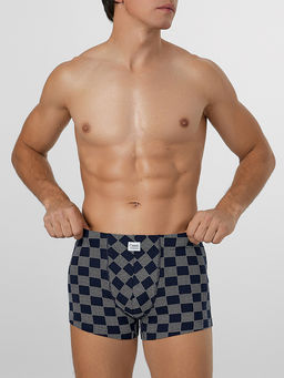 Цена за 2 штуки! Трусы боксеры мужские синие в клетку - Mark formelle фото 2