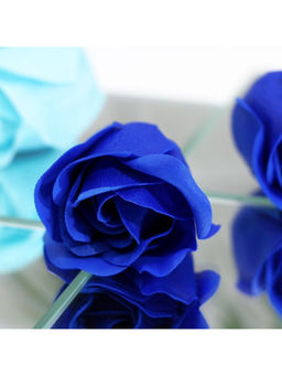 Мыльные розы, бирюзовые и синие, набор 11 шт. - SB BEAUTY фото 8