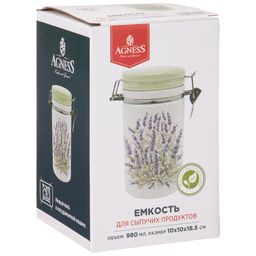 БАНКА AGNESS ДУША ПРОВАНСА 10*18,5 СМ 980 МЛ  фото 2