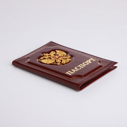 Обложка для паспорта, бордовая