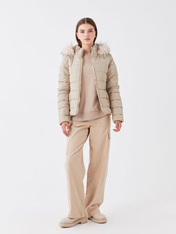 Kap??onlu D?z Uzun Kollu Kad?n ?i?me Mont - Waikiki фото 3