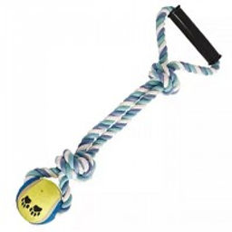 Игрушка д/с Апорт 2 узла+мяч Веревка 250г 43см, Р0109
