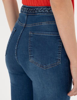 Koyu _ndigo Flare Fit Jean Pantolon - Pierre cardin фото 6