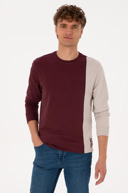 Erkek Bordo Sweatshirt
