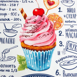 Набор полотенец Этель Капкейк 40х73 см - 2 шт, 100% хлопок, саржа 190 г/м2  фото 4