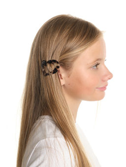 Заколка Сердце PY0450 бежевый