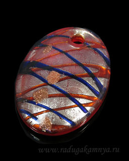 Кулон из муранского стекла овал 40*58мм