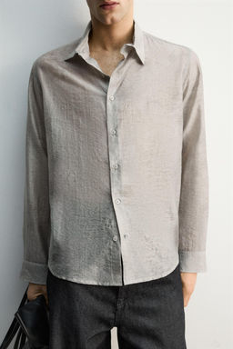 FLOWING JACQUARD SHIRT - Zara фото 5