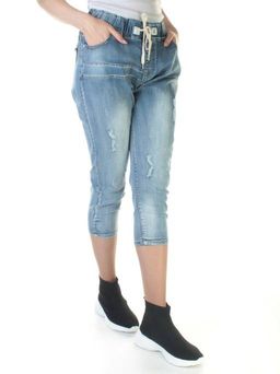 1113 LT. BLUE Джинсы женские 7/8 (95% хлопок, 5% спандекс) - Фабричный китай фото 5