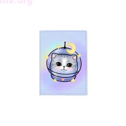 Обложка на паспорт Cosmonaut cat