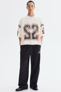 Camiseta de malla estampada Oversized Fit - H&m фото 7