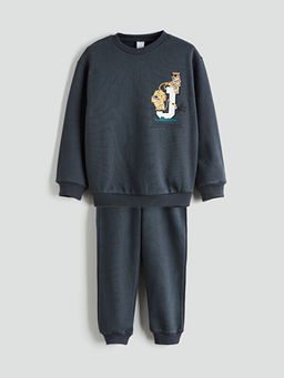 Bisiklet Yaka Erkek ?ocuk Sweatshirt ve E?ofman Alt