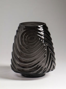 Ваза «Флер», 19.5×16 см, стекло, серая